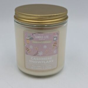 Candle-Lite Limited Edition Cashmere Snowflake Scent 6.5 oz Unused New